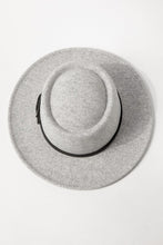 Load image into Gallery viewer, Double Buckle Leather Strap Fedora Hat
