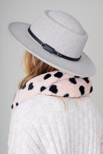 Load image into Gallery viewer, Double Buckle Leather Strap Fedora Hat
