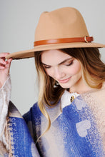 Load image into Gallery viewer, Leather Belt Buckle Strap Fedora Hat
