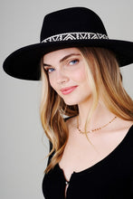 Load image into Gallery viewer, Aztec Print Strap Fedora Hat
