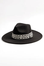 Load image into Gallery viewer, Aztec Print Strap Fedora Hat
