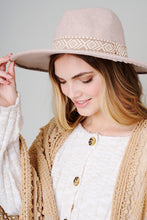 Load image into Gallery viewer, Aztec Print Strap Fedora Hat

