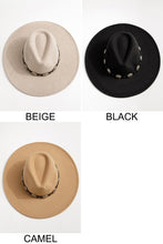 Load image into Gallery viewer, Concho Leather Strap Fedora Hat
