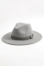 Load image into Gallery viewer, Aztec Print Strap Fedora Hat
