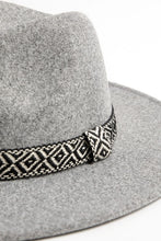 Load image into Gallery viewer, Aztec Print Strap Fedora Hat

