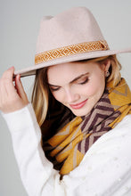 Load image into Gallery viewer, Aztec Print Strap Fedora Hat
