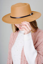 Load image into Gallery viewer, Felt Buckle Fedora Hat
