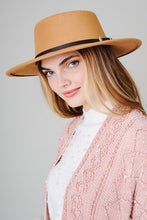 Load image into Gallery viewer, Felt Buckle Fedora Hat
