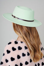 Load image into Gallery viewer, Felt Buckle Fedora Hat
