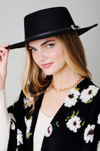 Load image into Gallery viewer, Felt Buckle Fedora Hat
