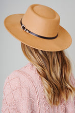 Load image into Gallery viewer, Felt Buckle Fedora Hat
