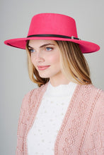 Load image into Gallery viewer, Felt Buckle Fedora Hat
