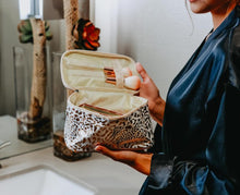 Load image into Gallery viewer, The Danielle -  Metallic Leopard Makeup Bags
