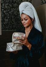 Load image into Gallery viewer, The Danielle -  Metallic Leopard Makeup Bags
