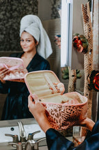 Load image into Gallery viewer, The Danielle -  Metallic Leopard Makeup Bags
