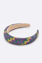 Load image into Gallery viewer, Mardi Gras Crystal Full Stone Headband
